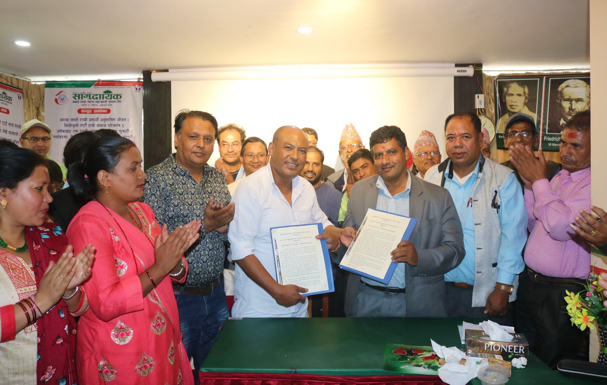 एक्सेस कार्यक्रममा आबद्ध काभ्रेका दुई साकोस बीच एकीकरण सम्झौता