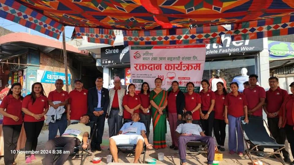 महिला साकोसको रक्तदान कार्यक्रमबाट ८५ पिन्ट रगत संकलन